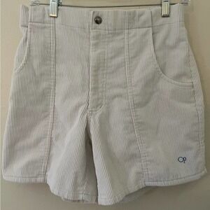 Vintage 80s Ocean Pacific OP White Corduroy Surf Board Shorts Sz 34 USA Made